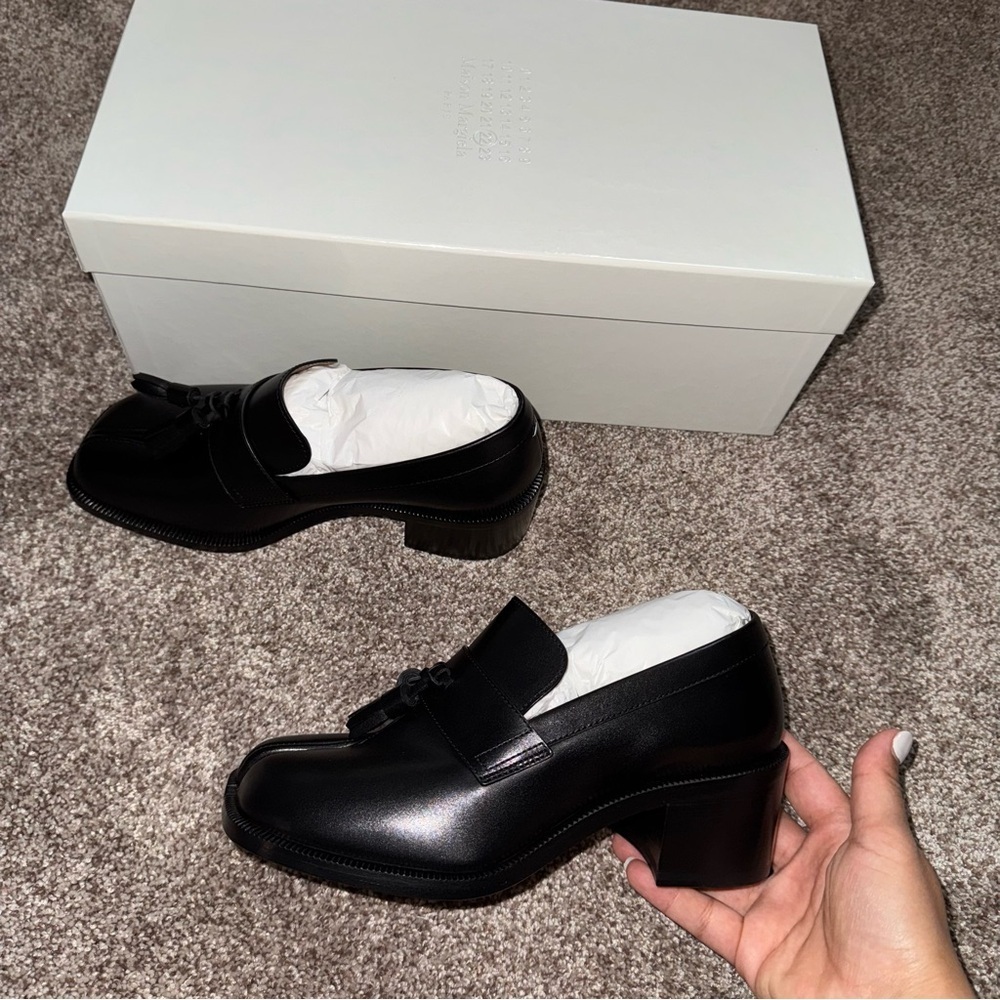 New Size 36 Maison Margiela Tabi Black Loafers - Picture 5 of 12